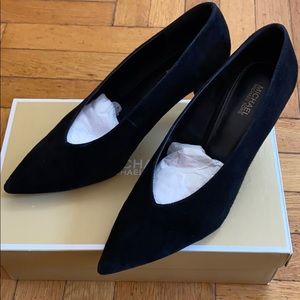 Michael Kors Black suede leather heels